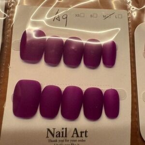 "Violet Veil" Press-On Nail Set – Matte Plum Perfection‎